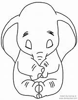 Dumbo Coloring Pages Baby Drawing Elephant Printable Disneyclips Birijus Disney Pdf Funstuff sketch template