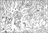 Coloring Woods Pages Haunted Ghosts Three Halloween Printable Drawing Scary sketch template