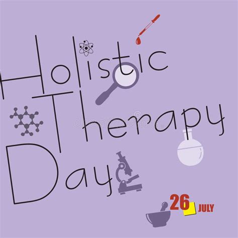holistic therapy day stock vector illustration  poster