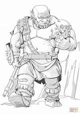 Coloring Dnd Pages Ogre Drawing Printable sketch template