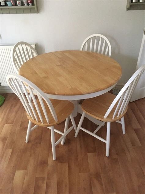 kitchen table whiteoak  solid wood   chairs  jarrow tyne