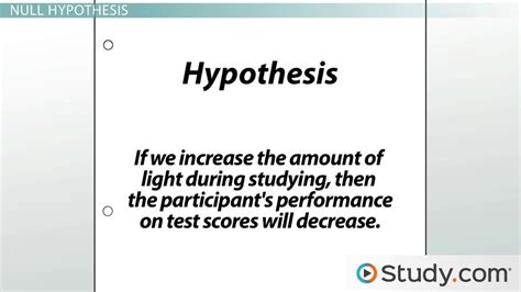formulation  hypothesis examples lesson studycom