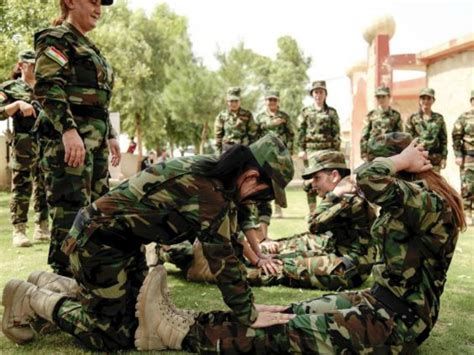 all women yazidi unit gets ready to attack isis to avenge