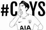 Heung Tottenham Spurs Hotspur sketch template