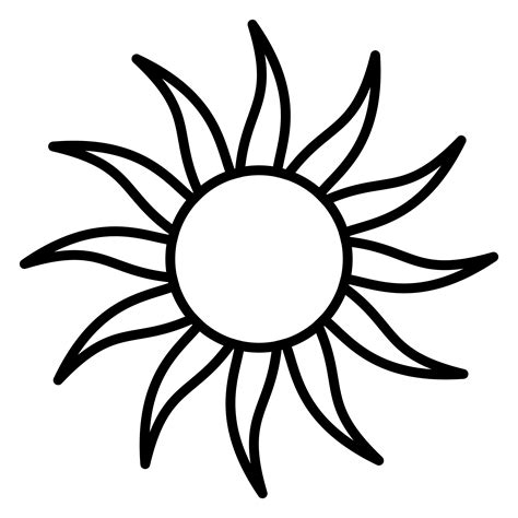 sun outline drawing  getdrawings