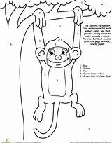 Monkey Preschool sketch template