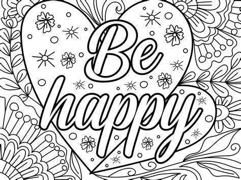 happy colouring book page design  adults  children