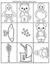 Hen Red Little Puppets Template Writing Templates sketch template
