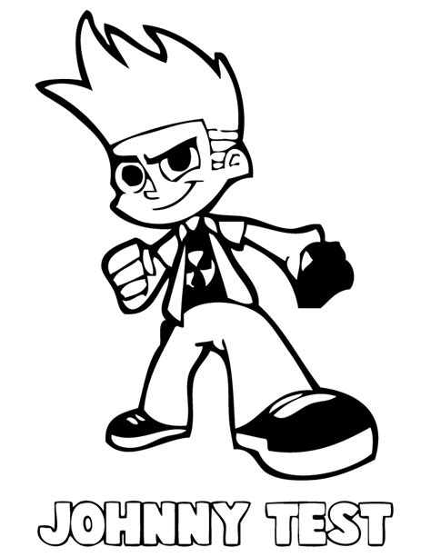 johnny test coloring pages    print