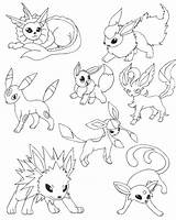 Pokemon Eevee Coloring Evolutions Pages Coloriage Dessin Imprimer Colorier Mandala évoli Choisir Tableau Un évolutions sketch template