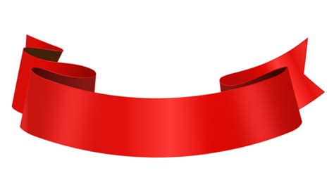 ribbon promotion decoration plain red banner clipart  sale vector