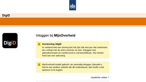 storing mijnoverheidnl ook digid werkt niet omroep west