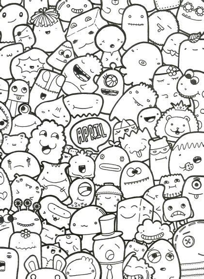 doodles drawing printable doodles colouring pages byme april