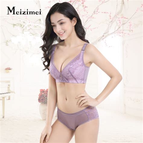 Meizimei Fashion Sexy Bra Set Womens Push Up Lace Underwear Panties