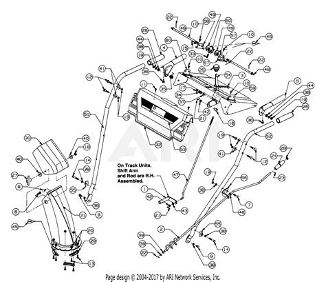 mtd ef  parts diagram  handle assembly