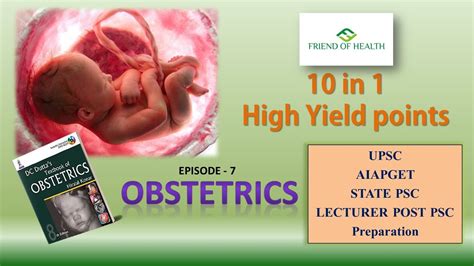10 In 1 High Yield Points Obstetrics Episode 7 Upsc Aiapget