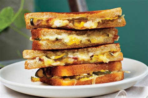 Grilled Ham Cheese And Pickle Sandwiches Recipe