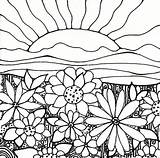 Coloring Garden Flower Pages Print Color Kids sketch template