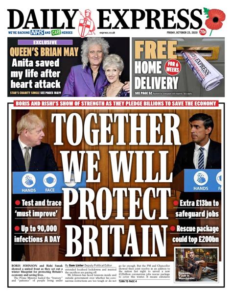 daily express front page   october  tomorrows papers today