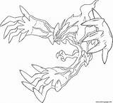 Pokemon Coloring Legendary Pages Yveltal Xy Generation Printable Print Book sketch template