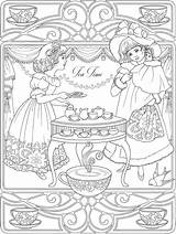 Book Coloring Pages Dover Publications Creative Doverpublications Tea Time Haven Books Drawings sketch template