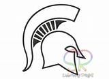 State Michigan Spartans Logo Spartan Football Coloring Clip Embroidery Pages Template Etsy sketch template