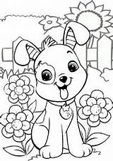 Coloring Dog Pages Darling Expressive Adorable Eyes Little Her Craft sketch template