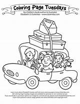 Coloring Pages Vacation Trip Road Color Traveling Car Printable Getcolorings Print Pa sketch template