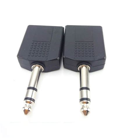 pcs pcs jack mm audio adapter microphone plug dual channel  point  couple