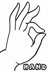 Coloring Pages Hands Hand sketch template