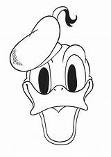 Duck Donald Disney Coloring Drawing Cartoon Outline Characters Face Pages Faces Clipart Easy Template Cliparts Meeting Kids Draw Print Spiderman sketch template