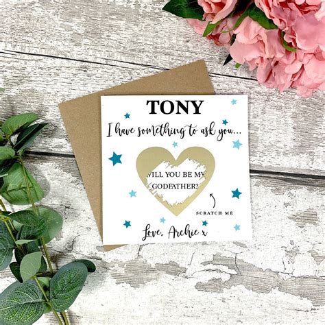 godparent proposal card personalised card christening card etsy