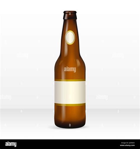 Blank Brown Beer Bottle Mockup Vector Illustration Stock Vector Image