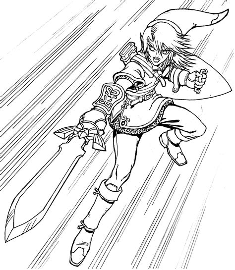 link hyrule warriors coloring pages coloring pages