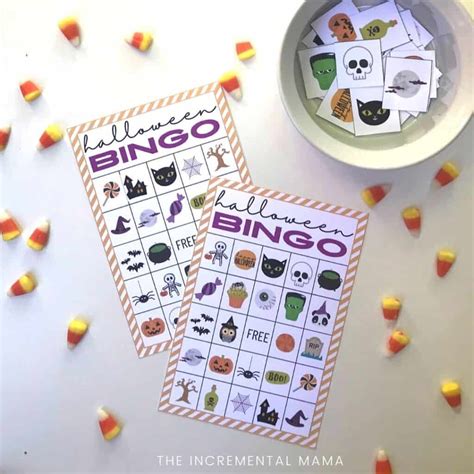 printable halloween bingo cards  kids  incremental mama