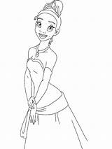 Tiana Coloring Princess Pages Frog Printable Disney Color Naveen Disneyclips Recommended sketch template
