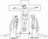 Crucificado Semana sketch template