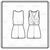 Flat Romper Sketch Fashion Template Sketches Drawings Designs Templatesforfashion Women sketch template