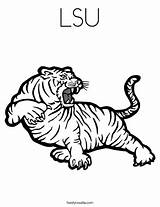 Coloring Tiger Lsu Tigers Auburn Coloringhome sketch template