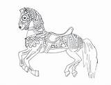 Coloring Carousel Horse Pages Merry Round Go Animals Drawing Print Printable Getdrawings Getcolorings Popular Detailed sketch template