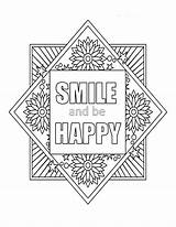 Coloring Pages Inspirational Quotes Quote Inspiring Adult Happy Colouring Printable Adults Kids Smile Sayings Sheets Pdf Print Mylittleshopoftreasures Ca Books sketch template