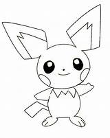 Coloring Pichu Pokemon Pages Cute Smiling Drawing Color Colorluna Pikachu Printable Getdrawings Sheets Family sketch template
