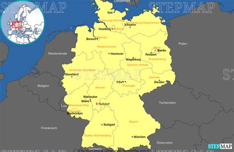 stepmap deutschland landkarte fuer europa