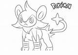 Luxio Pokemon Coloring Pages Printable Kids sketch template
