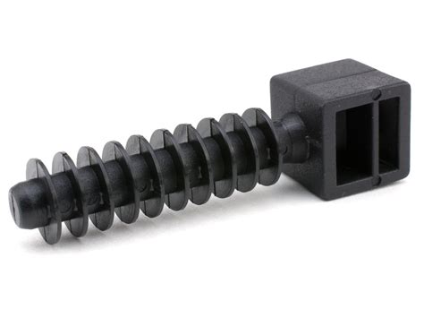 wall mount plug  mm mounting hole secure cable ties