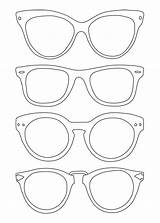 Sunglasses Coloring Printable Drawing Pages Kids Glasses Ray Template Ban Print Wooden Board Templates Clipart Bulletin Sunglass Oculos óculos Sun sketch template