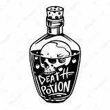 Potion Poison Pociones Skull Bottles Potions Botellas Veneno Drawn Calavera Teschio Pngtree Pozione Dibujada Graffiti Vectores Poción Ossa Pocion Veleno sketch template