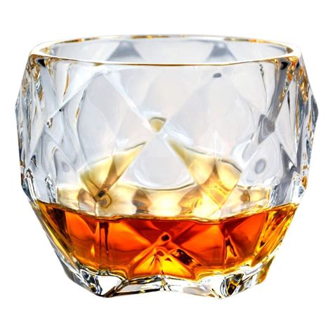 Xeknty Diamond Shaped Whiskey Glass Unique Cool Crystal Rocks Whiskey