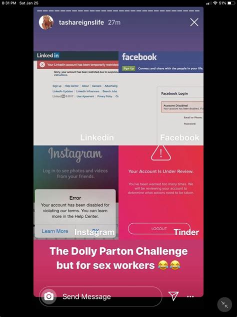 dolly parton challenge for sex workers screenshot from a popular pornstar activist i follow