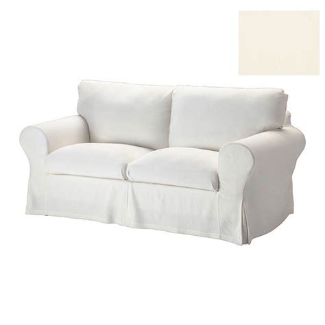 ikea ektorp  seat sofa slipcover loveseat cover stenasa white  white stenasa linen blend